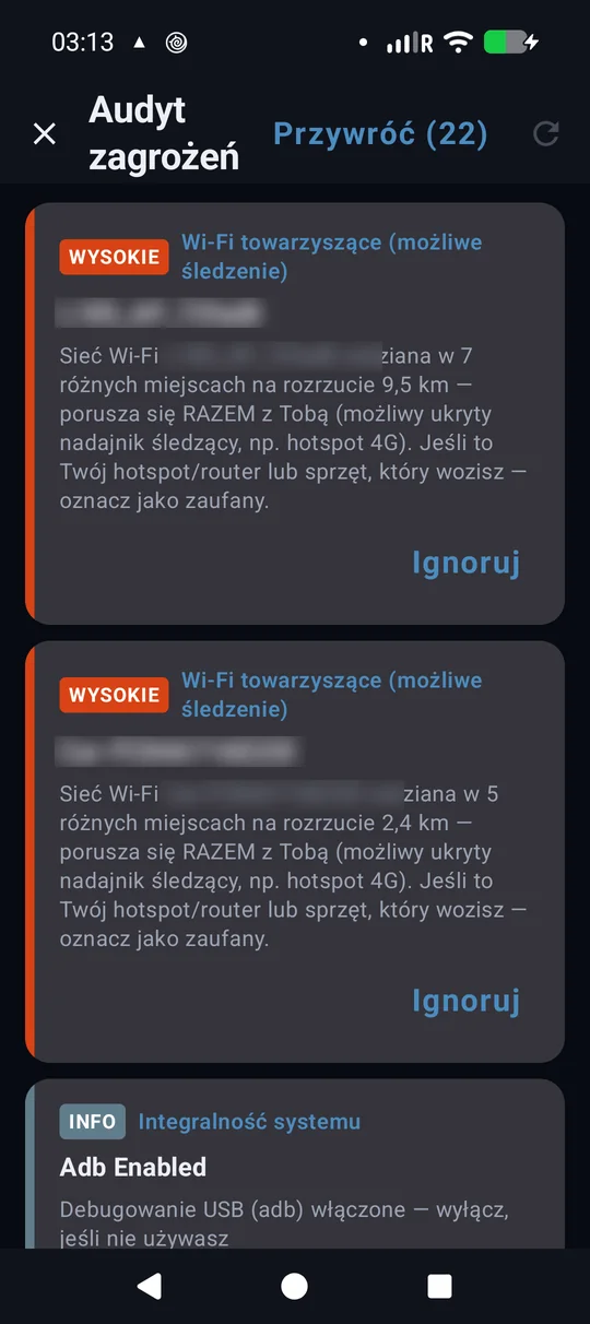 Audyt zagrożeń — znaleziska o wysokiej wadze